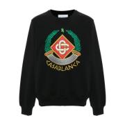 Broderet Crew Neck Sweater