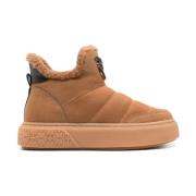 Quiltede Slip-On Støvler med Shearling Foring