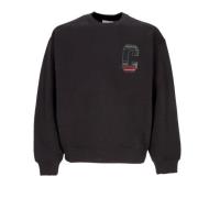 Sort Crewneck Sweater Blød Pasform