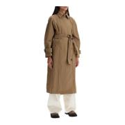 Skinnende manchet trenchcoat