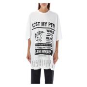 Lost Pet Maxi T-Shirt Hvid