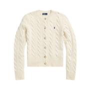 Ivory Uld Cashmere Cardigan Sweater