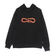 Flame Hoodie Sort Langærmet Sweatshirt