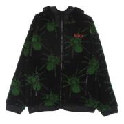 Spider Fur Zip Hoodie Sort