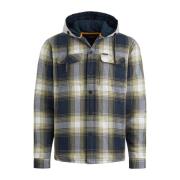 Quiltet Flannel Check Overshirt Hættetrøje