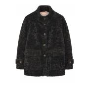 Faux Fur Coat med store lommer