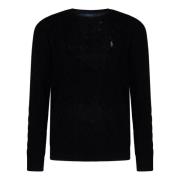 Sort Uld Kasjmir Crew-neck Sweater