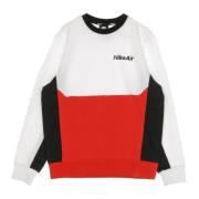 Herre Crewneck Sweatshirt i Hvid/Rød/Sort