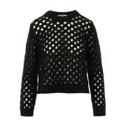 Sort Sweater Girocollo Stil