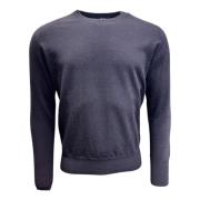 Marineblå Crew Neck Lambswool Sweater