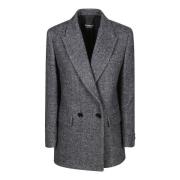 Dobbeltbrystet Herringbone Peacoat