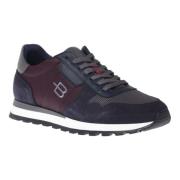 Trainers in blue and grey suede and fabric