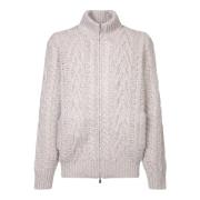 Luksuriøs Hvid Cardigan Sweater AW24