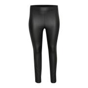 Slim-fit Coated Jeggings Sort Dyb