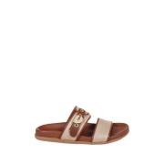 Linned Cotto Flad Sandal