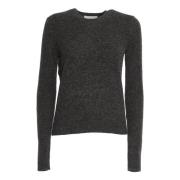 Antracit Strikbluse Crew-Neck Pullover AW24