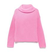 Fuchsia Rib Strik Sweater