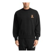 Ensfarvet Logo Teddy Sweatshirt