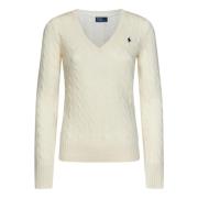 Luksus Uld Kasjmir V-Hals Sweater