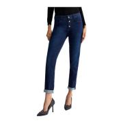 Jeans med juvelknap Skinny High Waist