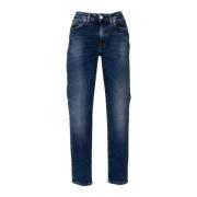 Mørk Denim Slim Fit Komfort Bukser