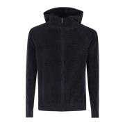 Velour Zip Strik Hætte