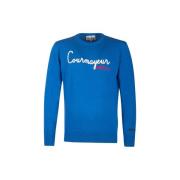 Blå Crewneck Sweater med Elegant Design