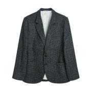 Klassisk Tweed Blazer med Frontlommer