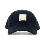 Blå Corduroy Baseball Cap