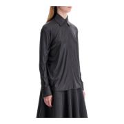 Lamé Fluid Jersey Bluse