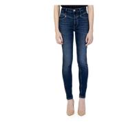 Højtaljede Skinny Blå Jeans Kvinder