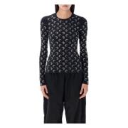 Sort Moon Strass Topwear AW24