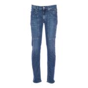 Slim Fit Denim Jeans med Patches