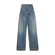 Blå Denim Wide Leg Jeans