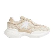 Monogram Jacquard Sneakers Beige/Hvid Logo