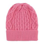 Pink Bomuld Beanie Lavet i Italien