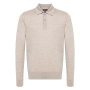 Elegant Beige Uld Sweater