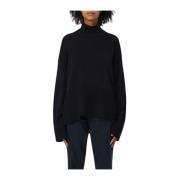 Ribstrikket rullekrave sweater