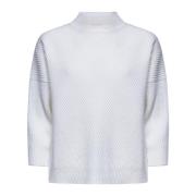 Eles Mock Neck Sweater i Hvid