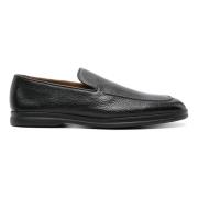 Brun læder loafers casual flade