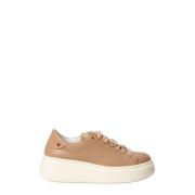 Nude Patent Læder Sneakers med Strass