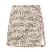 Metallic Boucle Elegant Mini Nederdel