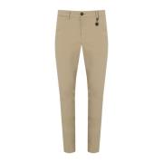 Beige Slim Fit Bomuld Bukser