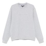 Grå præget logo crew sweater