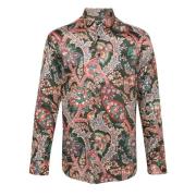 Casual Paisley Print Langærmet Skjorte