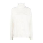 Hvid Uld Raglan Sweater