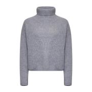 Grå Uld og Kashmir Sweater