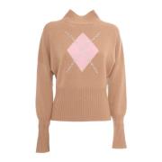 Diamantmønster Cashmere Sweater