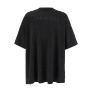 Sort Crew Neck T-shirt med Logo