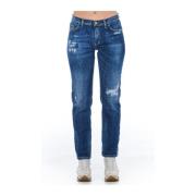 Vintage Denim Jeans med Flere Lommer